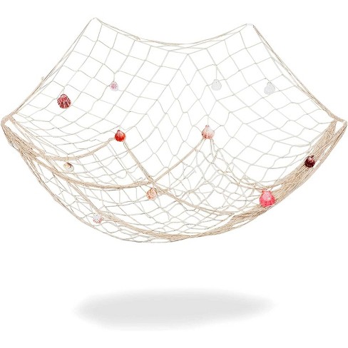 1 Large REAL GENUINE FISH NET GREAT FOR HANGING & MORE Item # lgfn-1 
