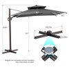 Crestlive Products 9'X11' Double Top Patio Cantilever Umbrella UV30+ Outdoor 360° Rotation 6 Heights Adjustable Offset Umbrella - 4 of 4