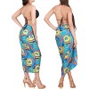 LA LEELA Women's Swimwear Cover up Wrap Sarong Wraps Long Beachwear Swimsuit Vacation Skirts One Size Yellow, Leaf - 3 of 4