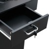FURNIinspire Utility Storage Cabinets Chic Hairdressing Station with Durable Wooden Accessories for Hair Salons, Black, 23.22"*15.75"*66.93" - 4 of 4