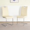 NicBex Modern Dining Chairs with Faux Leather Padded Seat,Armless Chairs with Chrome Metal Legs for Kitchen,Living Room - 2 of 4