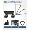 Poly Dump Cart 600/1200lb 10in NoFlat Tires 180 Rotating Handle Rust Proof Yard Landscaping - 4 of 4