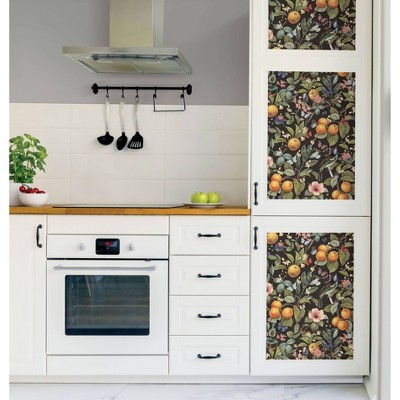 Citrus Botanical Floral Peel and Stick Wallpaper, 20.5" x 18ft