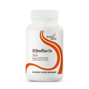 Seeking Health Riboflavin, 400 mg Riboflavin, 4 mg Active Riboflavin-5-Phosphate, Energy Supplement, Vegetarian (60 Capsules) - 1 of 4