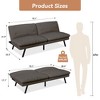 Dyonery Convertible Futon Sofa Bed with Detachable Cushion & Adjustable Backrest ,Folding Memory Foam Folding Loveseat Sleeper for LivingRoom - 2 of 4