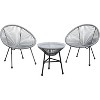 Heynemo 3 Piece Patio Bistro Set, Outdoor Acapulco Chair and Table Set, All-Weather Patio Furniture Set for Yard Balcony Poolside - 4 of 4
