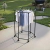 Heavy-Duty 360¡ã Rotating Hexagonal Clothes Rack w/Wheels, Large Capacity Metal Garment Organizer, Space-Saving Wardrobe Storage Stand - 3 of 4