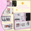 Angel Sar Kids Play Kitchen Set, Pink Pretend Play Toy with Ice Maker, Chalkboard, Microwave, Sink & 5 Accessories - 4 of 4