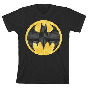 Batman Geometric Logo Black T-shirt Toddler Boy to Youth Boy - 1 of 3