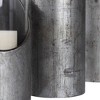 Uttermost Karter Candleholders Set of 3 – Iron Frames with Clear Glass Cylinders and Beige Candles - 3 of 4