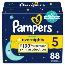 Pampers Swaddlers Overnights Diapers Enormous Pack - Size 5 - 88ct