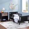 Infurnic Beds, Platform Bed with 6 Heavy Duty Legs Support, Safety Guardrail and Headboard, No Box Spring Needed for Bedroom, Black, 80"*50"*40" - 4 of 4