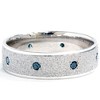 Pompeii3 Mens 14K White Blue Diamond 1/3ct Stone Finish Wedding - 2 of 4