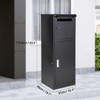 16.1"x15.7"x43.5" Package Letter Delivery Boxes Coded Lock Home Drop Container - 2 of 4