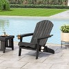 Bellwood Outdoor Acacia Wood Folding Adirondack Chair Dark Gray - Christopher Knight Home: Rustic Patio Furniture with Cup Holders - 3 of 4