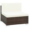 vidaXL Patio Sofa Set Set of 8 Brown - 4 of 4