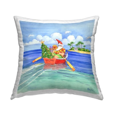 Stupell Industries Tropical Santa Claus Warm Seasonal Island