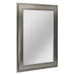 31.5" x 43.5" Two-Toned Frame Mirror Silver - Head West
