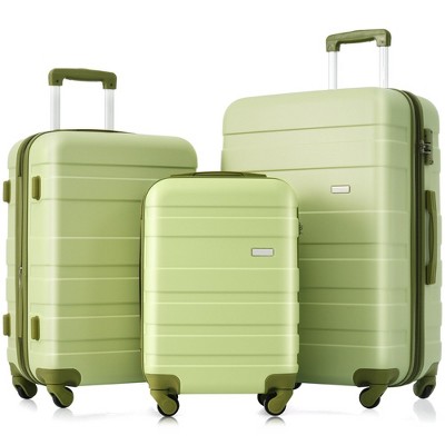 3pcs Luggage Set, ABS Hard Shell Expandable Spinner Luggage, 20'' Airline Certified Carry-on 24'' and 28'' Expandable Hardshell Luggage Lightweight