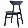 Royal Hampton 4pc Dining Side Chair Set, Low Curved Back, Scandinavian Black - 4 of 4
