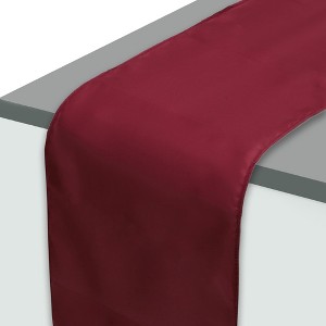 Unique Bargains Table Runner 108.27"L x 11.81"W Wine Red 1 Pc - 1 of 4