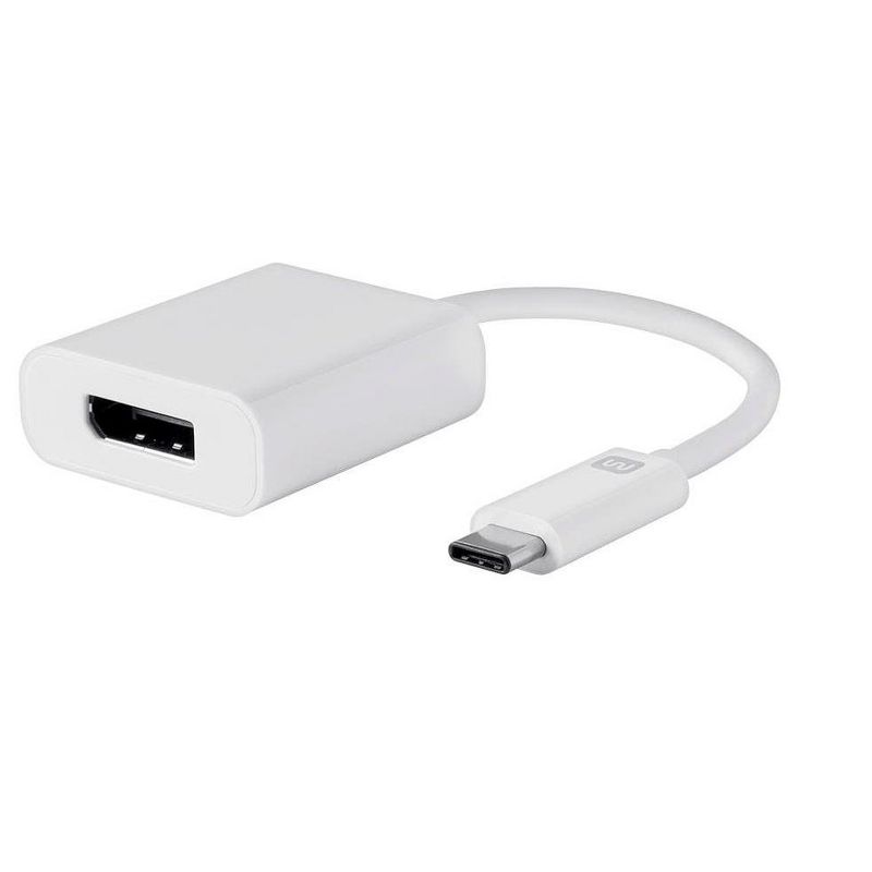 Monoprice USB-C to DisplayPort Adapter - White, Supports Resolution 4K @60hz, Portable, Plug & Play - Select Series, 1 of 4