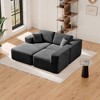 PexFix 104" Modular Sectional Sofa with L-Shape Chaise Modern Upholstered Cloud Couches with Throw Pillows for Living Room Bedroom Dark Gray - 2 of 4