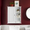 VANIRROR Bathroom Wall Cabinet Over The Toilet Storage Cabinet Wooden Medicine Cabinets for Bathroom Laundry Room Kitchen White - 2 of 4