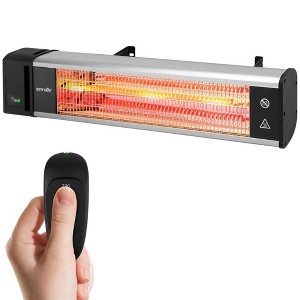 SereneLife 1500- Watt Aluminium Alloy Remote Control Ceiling and Wall Patio Heater with High Rated Aluminum Reflector - 1 of 4