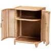 bali & pari Yanka Natural Rattan Storage Cabinet Natural: Handcrafted, 2-Shelf, Bohemian Design - 3 of 4
