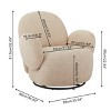 GDFStudio Moulton Modern 35" Velvet Upholstered Swivel Chair with Detachable Arm - 3 of 4