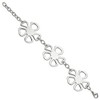 Black Bow Jewelry Stainless Steel Polished Flowers Bracelet, 8 Inch - 2 of 4