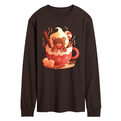 Men's - Instant Message - Bear Cocoa Mug Long Sleeve Graphic T-Shirt