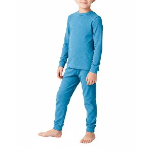 City Threads Boys USA-Made Soft & Cozy Thermal Long Johns 2-Piece Set - Warm Base Layer & Loungewear - 1 of 4