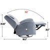 Swivel Rocker Power Recliner Chair with Lumbar and Neck Support Pillow, 270° Swivel, USB & Type-C Ports, and Heavy Duty Motion Mechanism - 3 of 4
