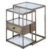 Royal Hampton Nesting Tables Set, Clear Glass &  Brass, 2 Piece Pack - 2 of 4