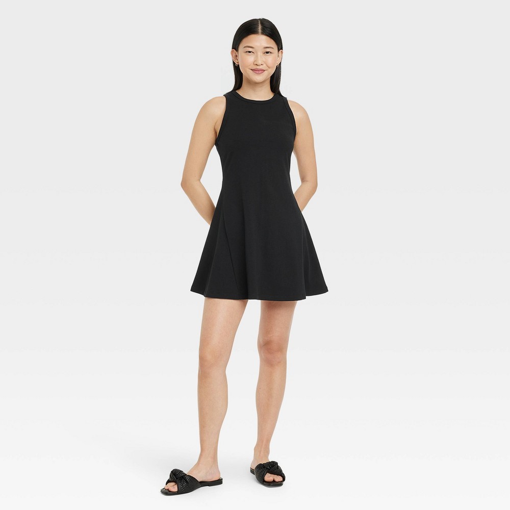 Women's Sleeveless Tennis Dress - A New Day Black L