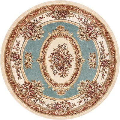 Well Woven Pastoral Medallion French European Floral Formal Traditional Modern Classic Thick Soft Area Rug
