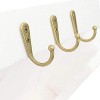 LunaLulinlk Single Prong Hook Hanger,6 Pack Brass Robe Towel Hooks,Zinc Die Cast - 3 of 4