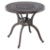 Tangkula 31.5" Cast Aluminum Table Round Dining Table w/ 2" Umbrella Hole Patio - 2 of 3