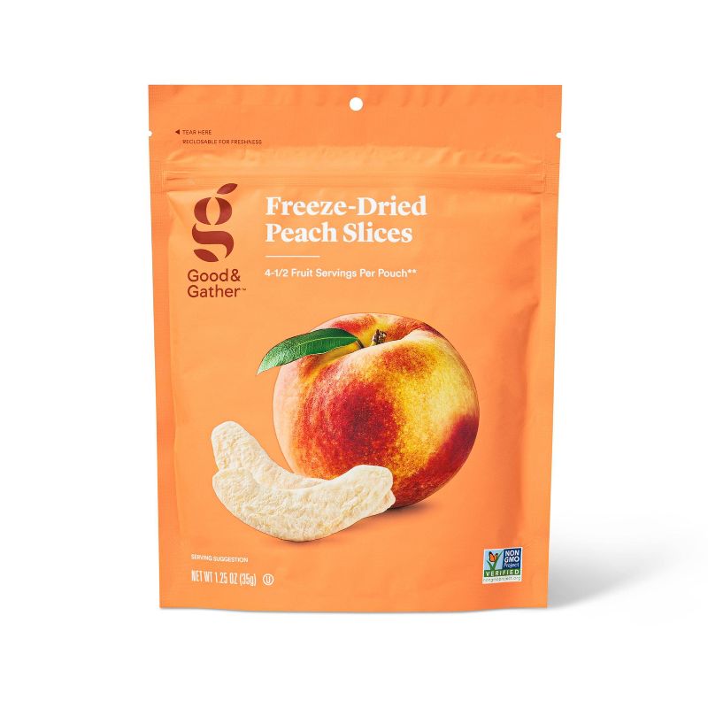 Freeze Dried Peach Slices - 1.25oz - Good & Gather&#8482;, 1 of 5