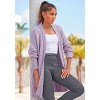 Women's Ribbed Hem Long Cardigan - LASCANA - 3 of 4