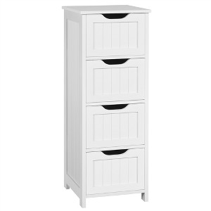 Yaheetech Wooden Bathroom Floor Cabinet Storage Cabinet Organizer with 4 Drawers - 1 of 4