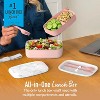 Classic Bento Box, Stackable 3-Compartment Lunch Box with Removable Utensil Set and Sealing Strap, BPA-Free, Food Container Ideal - 2 of 4