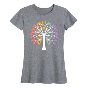 Women's - Instant Message - Rainbow Tree Of Life Short Sleeve Graphic T-Shirt - 1 of 4