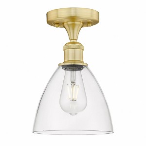 Bristol Glass - 1 Light Semi-Flush Mount In Industrial Style-10.25 Inches Tall and 7.5 Inches Wide - 1 of 1