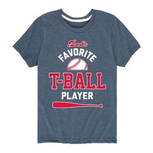 Boys' - Instant Message - Dad's Favorite T-Ball Player Short Sleeve Graphic T-Shirt - 1 of 4