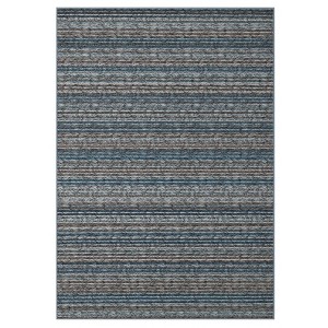 Washable Modern Rug Non Slip Low Pile Rug Striped Transitional Accent Throw Floor Cover Foldable Indoor Carpet for Living Room Bedroom Playroom - 1 of 4