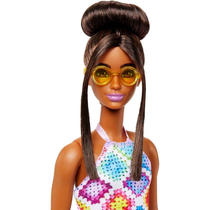Barbie Fashionistas Doll #210 with Bun and Crochet Halter Dress, 5 of 7