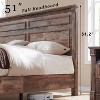 Mastgoal King Size Bed Frame with 51" Tall Headboard, 20" Roman Footboard, 3 Storage Drawers, No Box Spring Needed - 2 of 4